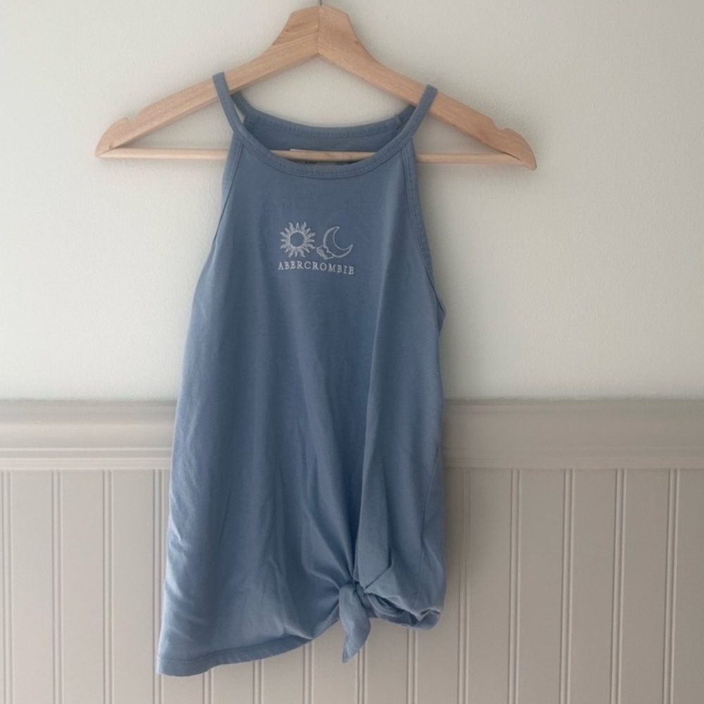 Abercrombie Kids Blue Tank Top with Knot Detail Girls Size 14